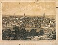 Blick vom Burgberg auf die Innenstadt von Erlangen (1860), nach einer Fotografie von Gattineau, Druck & Verlag von Eisenhardt