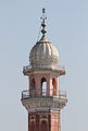 Details of a tower in the complex.