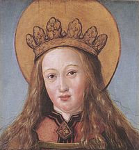 Head of a Female Saint label QS:Len,"Head of a Female Saint" label QS:Lpl,"Głowa świętej" 1515–1517