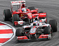 Pursued by Alonso at the 2010 Malaysian GP.