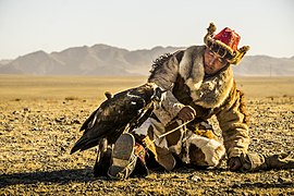 Mongolian Man and his Eagle by NuclearApples
