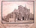 Gravure représentant la cathédrale sans son fronton