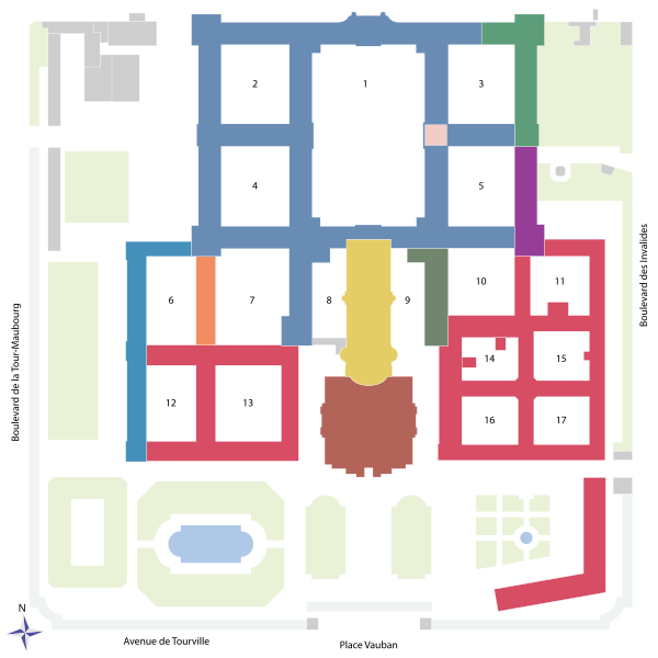 Plan of Hôtel des Invalides