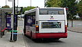English: Travel Surrey 8850 (YP02 LCC), an Optare Solo, in Staines bus station, Surrey, on route 438.