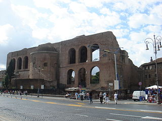 Basilica of Maxentius, view from via dei Fori Imperiali