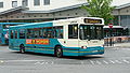 English: Arriva The Shires 3145 (N695 EUR), a Scania L113CRL/East Lancs European, leaving High Wycombe bus station into Bridge Street, High Wycombe, Buckinghamshire, on route 32. Route 32 no longer serves Lane End.