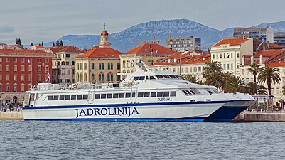 Dubravka docked in the port of Split