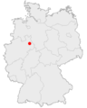 Lage der Stadt Detmold in Deutschland