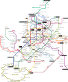 Madrid Metro future network for 2016.