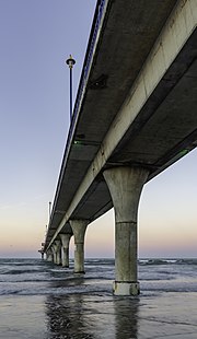 Thumbnail for File:New Brighton Pier during the sunset, Christchurch, New Zealand.jpg