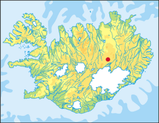 Location of the Askja central volcano, Iceland