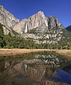 14 Upper Yosemite fall with reflection 1 uploaded by Mbz1, nominated by Mbz1