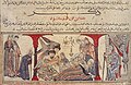 Persian illustration, 1314-15, showing the birth of Muhammad.