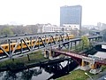 Metro bridge crossing the Landwehrkanal, view towards Möckernbrücke station