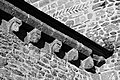 Romanesque corbel table at Saint-Gildas-de-Rhuys, Morbihan, France