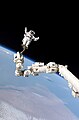 Steve Robinson on Canadarm2 during EVA-3