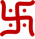 Decorated Hindu swastika