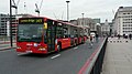 English: Arriva London North MA63 (BX04 NCJ), a Mercedes-Benz Citaro, on London Bridge, on route 149.