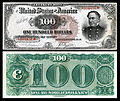 $100 (1890) David Farragut.