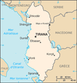 Map of Albania from CIA World Factbook French text