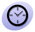 P icon-themed clock.