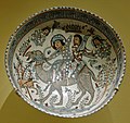 Bowl depicting Bahram Gûr, hero of the Shahnama (Book of Kings) and the harpist Azada