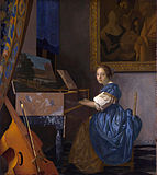 Jan Vermeer, A Young Woman seated at a Virginal, c. 1670–2