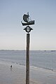 Sculpture by Gerhard Olbrich at the river Weser, Bremerhaven, Germany