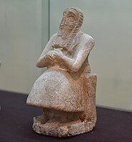 Seated male statue from the Temple of Sin at Khafajah