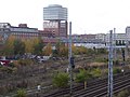 Blick auf Oberbaum City von der Modersohnbrücke