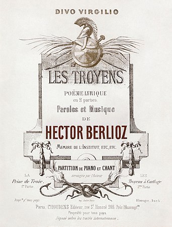 Cover for Les Troyens, which starts each volume of this two-volume set.