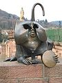 Baboon-like statue in Heidelberg, Germany