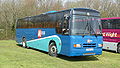 Southern Vectis 592 Compton Chine (G358 GJT), a Volvo B10M-62/Plaxton Paramount 3200. It wears the new version of Moss Motors livery.}}