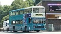 English: Arriva Guildford & West Surrey 5925 (M925 PKN), a Volvo Olympian/Northern Counties Palatine, turning left from Southgate Avenue into Station Way, about to take up route 398. This bus was at Tenderten depot, in another part of Arriva Southern Counties. However, following a contract loss, the depot closed, and this bus moved to Horsham to replace an older bus, 5801. However, Horsham depot was then sold to Metrobus. While the fleet of single-deckers moved to Metrobus with the sale, 5925 stayed at Arriva Guildford & West Surrey and briefly moved to Guildford depot, before settling at Cranleigh outstation for a newly won school contract. For additional details of this photograph, see File:Arriva Guildford & West Surrey 5925 M925 PKN.JPG.