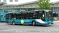 English: Arriva The Shires 3922 (BK58 URP), a Mercedes-Benz Citaro, leaving High Wycombe bus station into Bridge Street, High Wycombe, Buckinghamshire, on route 300. Aylesbury depot operates route 300 into High Wycombe with a batch of these Citaros.