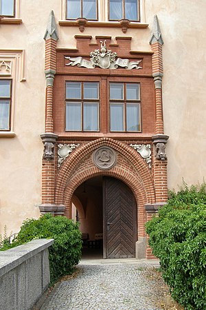 Main gate in Vrchotovy Janovice in Czech Republic