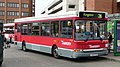 English: Transdev London DPS658 (LG02 FGD), a Dennis Dart SLF/Plaxton Pointer 2, in Staines bus station, Surrey, on Transport for London contracted route 216.