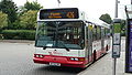 English: Travel Surrey 8420 (W438 CRN), a Dennis Dart SLF/East Lancs Spryte, in Staines bus station, Surrey, just after arriving on route 426 (and therefore soon to make the next 446 departure). 8420 was branded for route 441 to Heathrow, but after the rules of the London London low emission zone were tightended, the bus was no longer able to run to Heathrow, so spent a few weeks allocated to routes 426 and 446 instead. The bus brought dual doors to many places that would not have seen them for years.