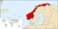 Location map for Norway