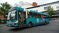 English: Arriva The Shires 3204 (R204 RBM), a Scania L113CRL/Northern Counties Paladin, leaving High Wycombe bus station into Bridge Street, High Wycombe, Buckinghamshire, on route 32. The bus was wearing route branding for the Wycombe Connection. The livery was very outdated when this photograph was taken, the route to Aylesbury has become the 300, the routes to Reading the 800/850, the services to Chesham the 52/62 and the route to Maidenhead the 37.