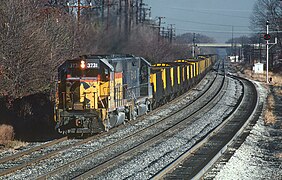 B&O GP40 3741 in December 1980 (33945492566).jpg