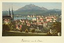 Lucerne and Pilatus, c. 1870, etching by Johann Heinrich Müller (1825-1894)