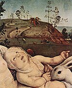 Piero di Cosimo - Venus, Mars and Cupid - Gemäldegalerie Berlin - detail 060.jpg