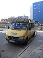 Tactical Unit, Merseyside Police Van parked on double yellow lines outside Liverpool Magistrates court.