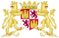 Coat of Arms of John II and Henry IV of Castile with Supporters