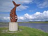 Skulptur an der Hafenausfahrt von Greetsiel, Ostfriesland