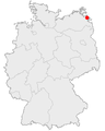 Lage der Stadt Wolgast in Deutschland