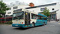 English: Arriva The Shires 3144 (N694 EUR), a Scania L113CRL/East Lancs European, leaving High Wycombe bus station into Bridge Street, High Wycombe, Buckinghamshire.