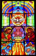 Stained glass windows by Marta Balmaseda, Carmen Otero and Consuelo Perea (20th-century).