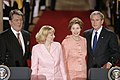 With the first lady of Ukraine Kateryna Yushchenko, George W. Bush and Laura Bush, April 4, 2005